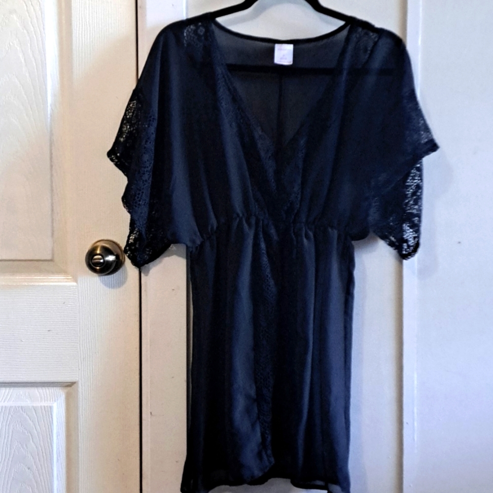 Xhilaration Swim cover Up black size s